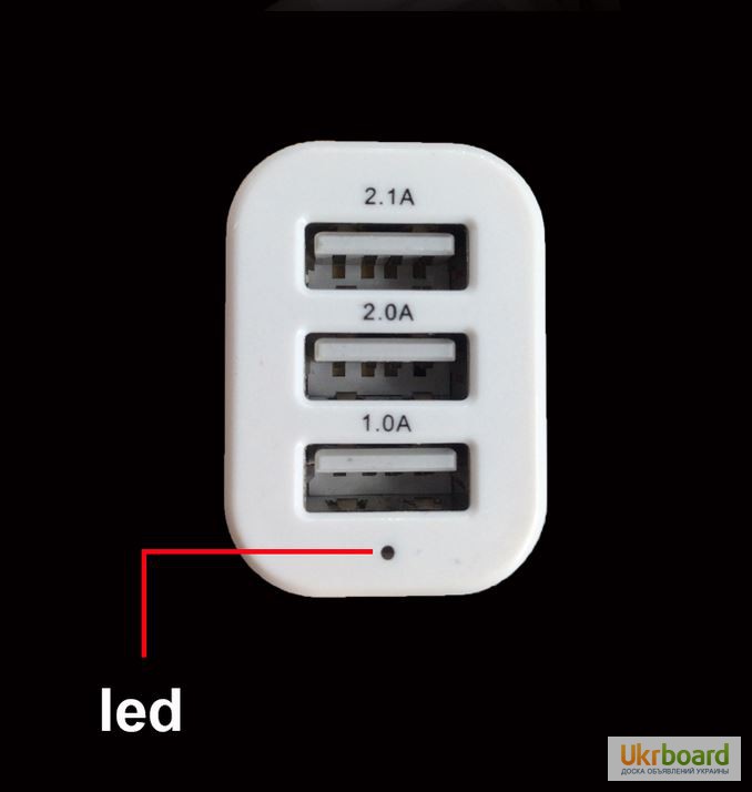 Фото 3. Продам: 3 USB мощная универсальная зарядка с индикацией в прикуриватель