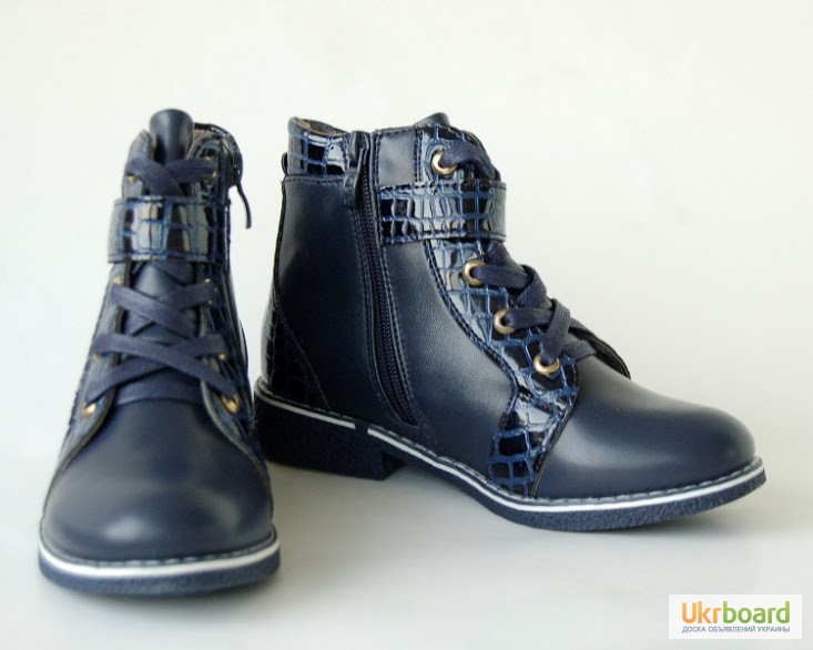 Фото 4. Демисезонные ботинки для девочек GFB арт.G232 темно-синий 32-37р
