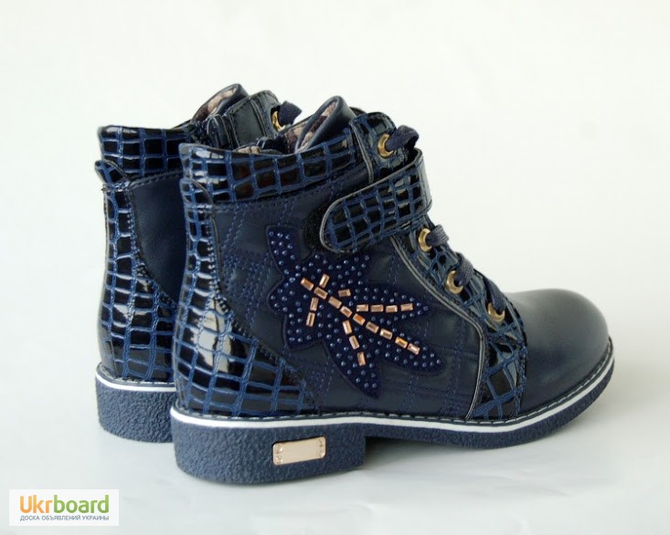 Фото 6. Демисезонные ботинки для девочек GFB арт.G232 темно-синий 32-37р