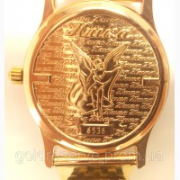 Часы золотые с золотым браслетом Ника