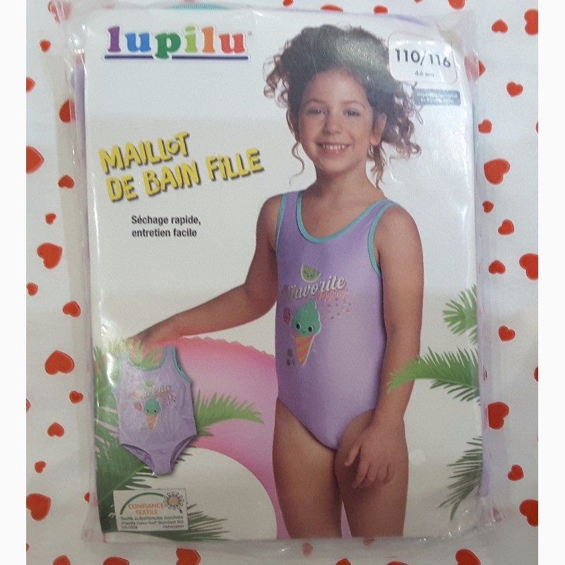 Супер купальник для девочки Lupilu, 110-116, Германия 4-6 лет