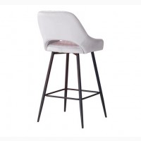 Барный стул высокий барный Арно Н, 108х50х53 см, мягкий, велюр серый