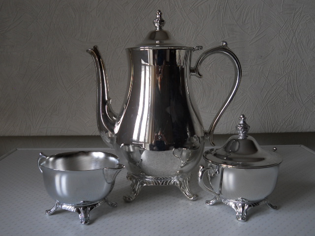 Фото 3. Посеребренный кофейный/чайный набор-International Silver CompanyUSA