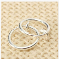 Cерьги 2шт кольцо обманка для пирсинга 10 мм (носа, ушей, губ). Украшения для пирсинга