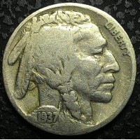 США 5 центов 1937 год