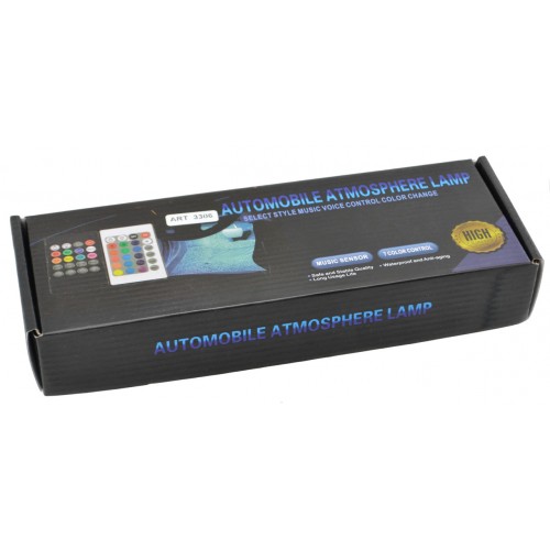 Фото 5. Цветная подсветка для авто водонепроницаемая RGB led HR-01678 7 цветов 4 ленты