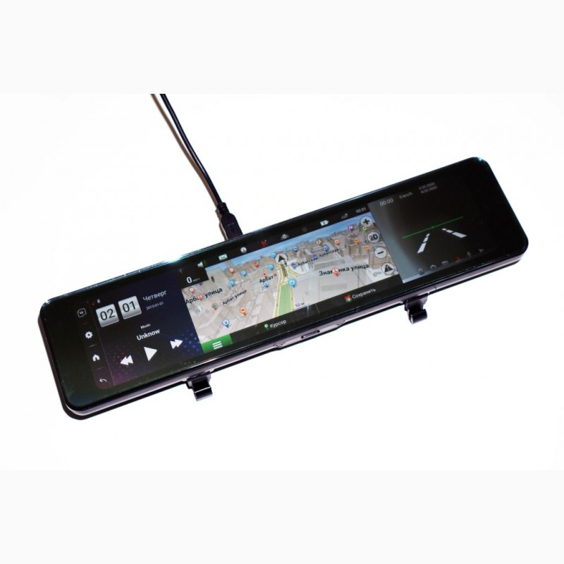 Фото 9. DVR D60 Зеркало регистратор, 12 сенсор, 2 камеры, GPS навигатор, WiFi, 8Gb, Android, 4G