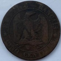 Франция 5 сантимов 1855 год 328