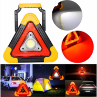 Знак аварийной остановки светодиодный раскладной с фонарем для дополнительного освещения