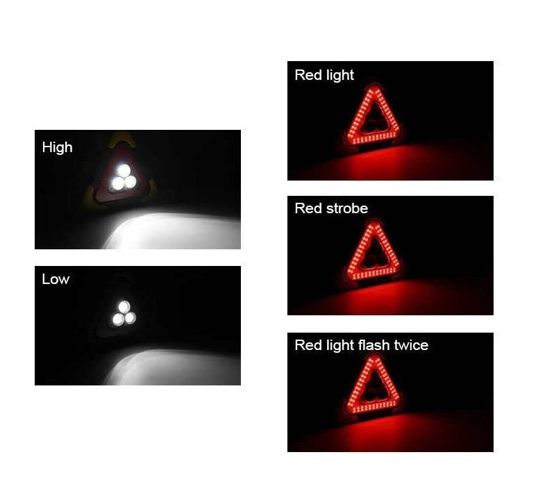 Фото 3. Знак аварийной остановки светодиодный раскладной с фонарем для дополнительного освещения