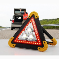 Знак аварийной остановки светодиодный раскладной с фонарем для дополнительного освещения