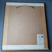 Сувенир Картина панно Барк Парусник, соломка на ткани, под стеклом, СССР