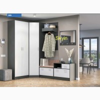 Модульні гардеробні шафи з антресолями, кутові серії МВ