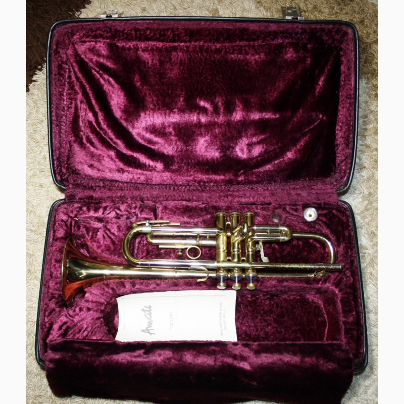 Труба trumpet Музична помпова Sirius 2 Amati Kraslice (ЧЕХІЯ) золото гарний стан лак