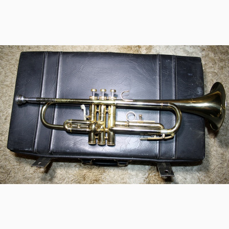 Фото 2. Труба trumpet Музична помпова Sirius 2 Amati Kraslice (ЧЕХІЯ) золото гарний стан лак
