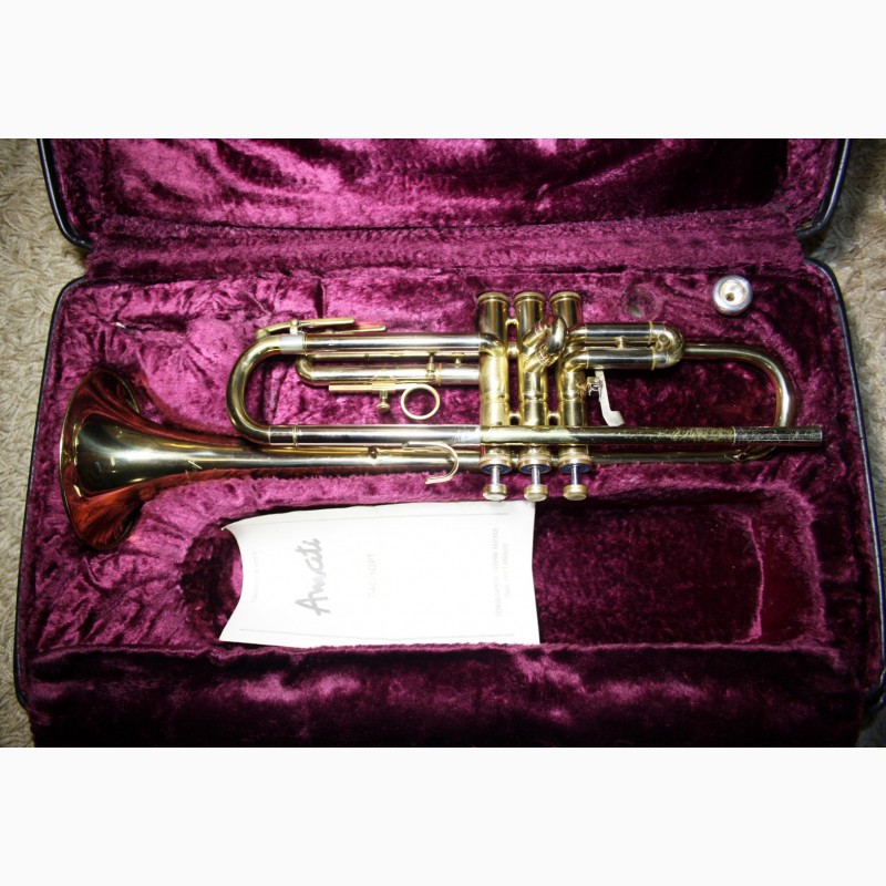 Фото 3. Труба trumpet Музична помпова Sirius 2 Amati Kraslice (ЧЕХІЯ) золото гарний стан лак