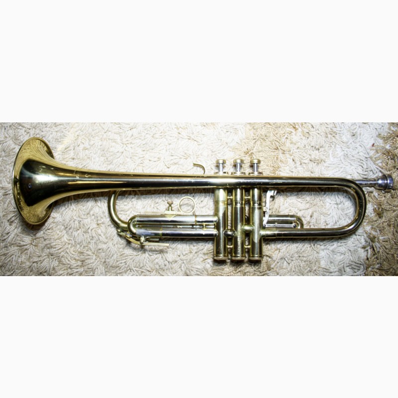 Фото 5. Труба trumpet Музична помпова Sirius 2 Amati Kraslice (ЧЕХІЯ) золото гарний стан лак