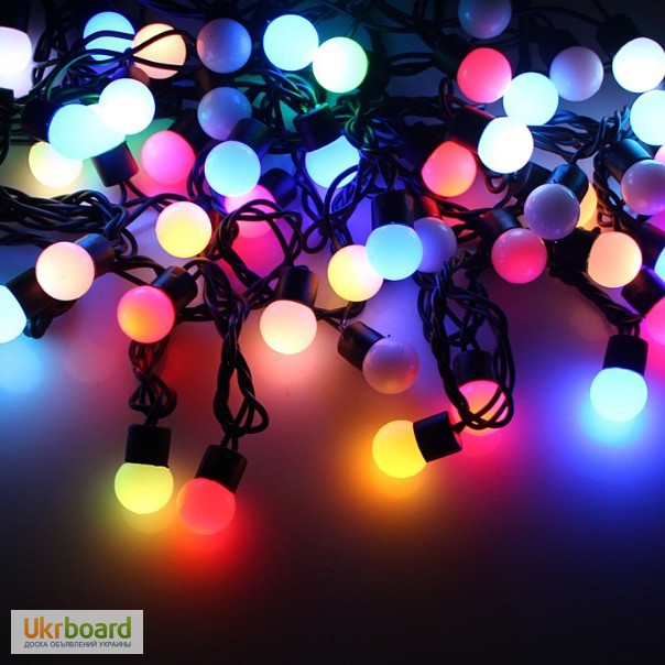 Фото 4. Елочные led гирлянды шарики, новогодние светодиодные гирлянды для украшения деревьев