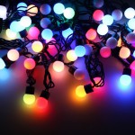 Елочные led гирлянды шарики, новогодние светодиодные гирлянды для украшения деревьев