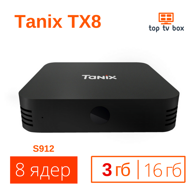 Фото 3. Купить низкая цена Tanix TX8 3Gb 16Gb Android 6 Smart Tv box Смарт тв приставка S912 Wi Fi