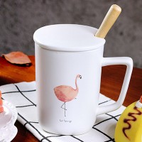 Чашка с крышкой и ложкой Fat Flamingo
