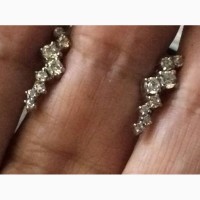 Серьги - каскад бриллиантов для леди