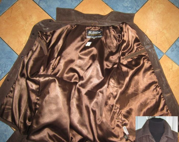 Фото 5. Большая лёгкая кожаная мужская куртка BLEND of AMERICA. Дания. Лот 839