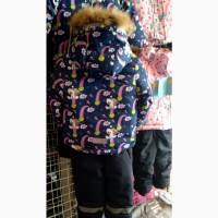 Детский зимний тёплый термо комбинезон холлофайбер+ флис рост 80 - 110 см, цвета разные
