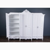 Белый гардеробный шкаф Моника Барокко стиль