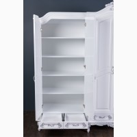 Белый гардеробный шкаф Моника Барокко стиль