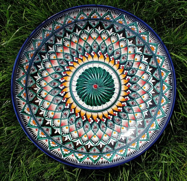 Фото 11. Ляган узбекская тарелка для подачи плова керамический ручная роспись Узбекская тарелка