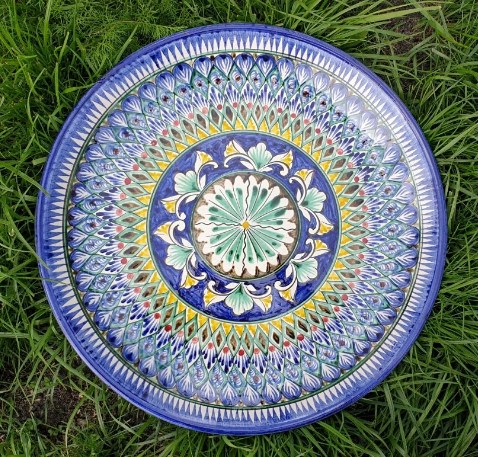Фото 14. Ляган узбекская тарелка для подачи плова керамический ручная роспись Узбекская тарелка