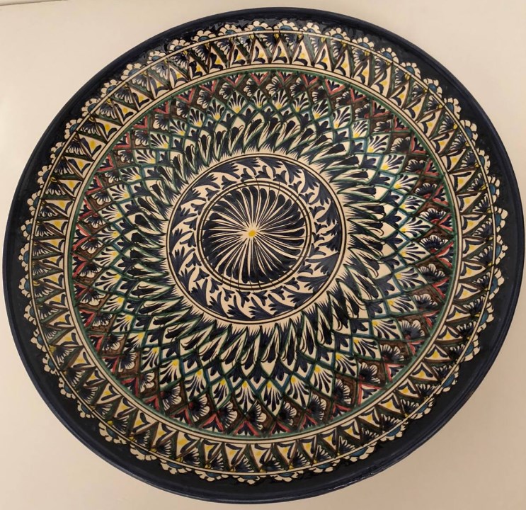 Фото 15. Ляган узбекская тарелка для подачи плова керамический ручная роспись Узбекская тарелка
