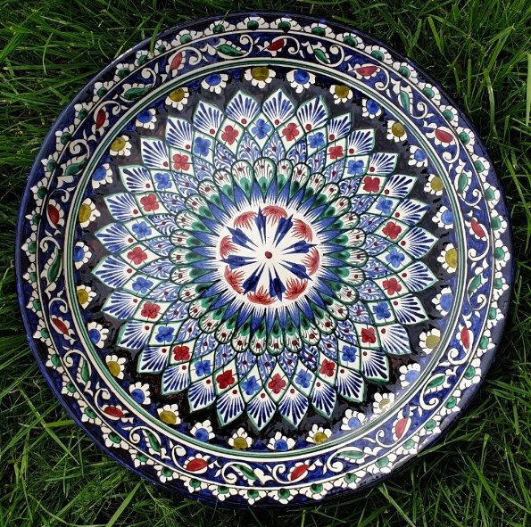 Фото 16. Ляган узбекская тарелка для подачи плова керамический ручная роспись Узбекская тарелка