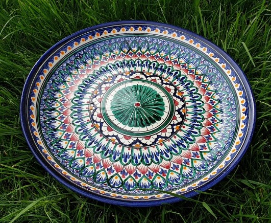 Фото 17. Ляган узбекская тарелка для подачи плова керамический ручная роспись Узбекская тарелка