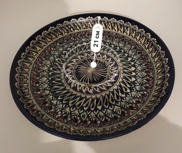 Фото 2. Ляган узбекская тарелка для подачи плова керамический ручная роспись Узбекская тарелка