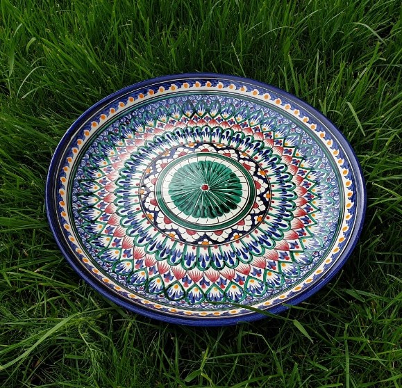 Фото 3. Ляган узбекская тарелка для подачи плова керамический ручная роспись Узбекская тарелка
