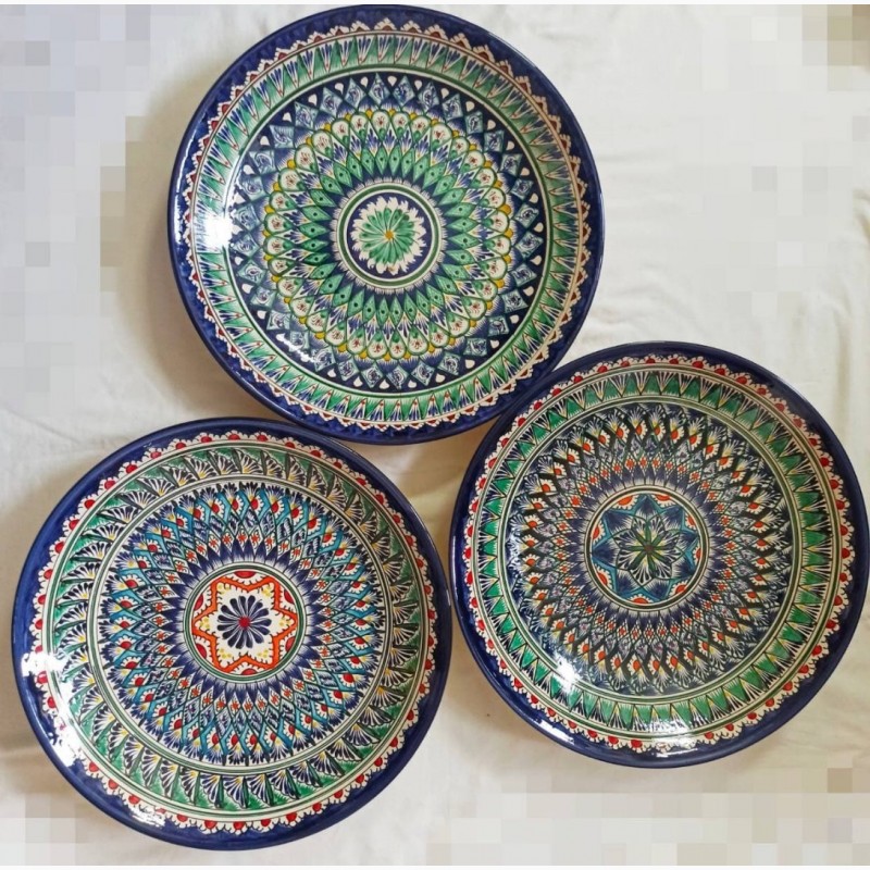 Фото 8. Ляган узбекская тарелка для подачи плова керамический ручная роспись Узбекская тарелка