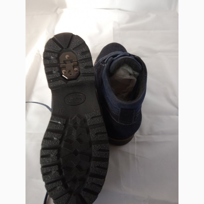 Фото 2. Ботинки женские замш Демисезонные синие ботинки на низком каблуке распродажа