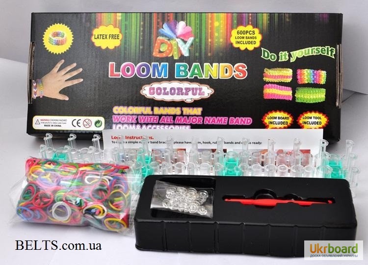 Фото 3. Резинки для плетение браслетов Loom Bands, набор 600 шт