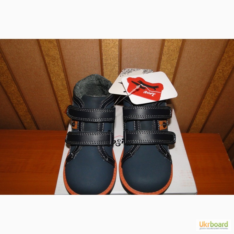 Фото 2. Демисезонные ботинки LAPSI для мальчика, натур. кожа, 26 размер