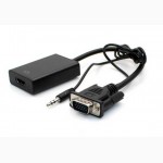 Конвертер VGA+audio в HDMI (адаптер папаVGA - папаHDMI)