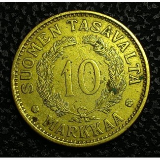 Финляндия 10 марок 1930 год РЕДКАЯ