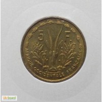Французская Западная Африка 5 франков 1956 UNC!!! ОТЛИЧНАЯ