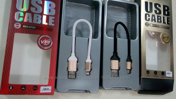 Фото 4. USB дата-кабель коротыш MicroUSB lightning для iPhone 6s 18см USB кабель