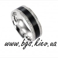 Обручальные кольцо белое золото с бриллиантом