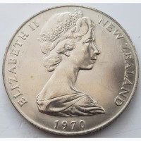 Новая Зеландия 1 доллар 1970 год РЕДКАЯ!!! ОТЛИЧНЫЙ СОХРАН
