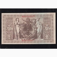 1000 марок 1910г. 6070290 H. Красная печать. Германия