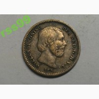 Нидерланды 5 центов 1862 серебро, РЕДКАЯ!!! к73