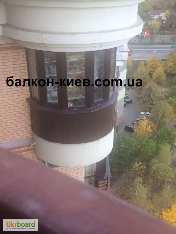 Фото 13. Обшивка балкона снаружи профнастилом. Монтаж наружной обшивки. Киев